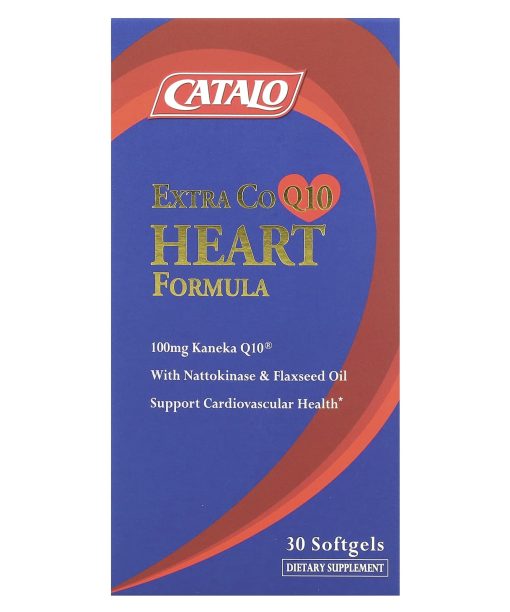 CATALO, Extra CoQ10, Heart Formula with Nattokinase & Flaxseed Oil, 30 Softgels