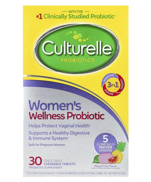 Culturelle, Probiotics, Women's Wellness Probiotic, Mixed Fruit, 30 Chewable Tablets