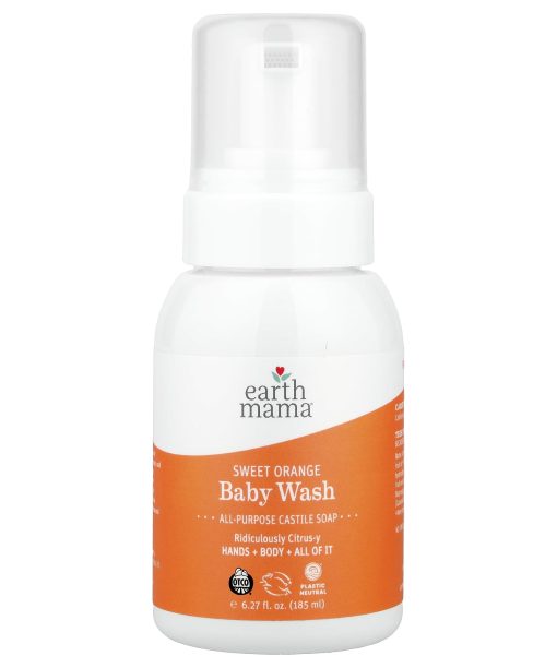Earth Mama, Baby Wash, Sweet Orange, 6.27 fl oz (185 ml)