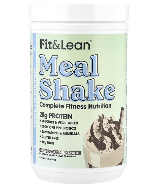 Fit & Lean, Meal Shake, Complete Fitness Nutrition, Chocolate Milkshake, 1 lb (450 g)