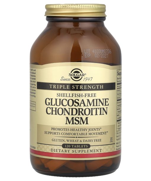 Solgar, Glucosamine Chondroitin MSM, Triple Strength, 120 Tablets