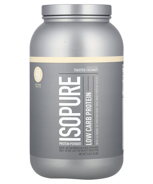 Isopure, Low Carb Protein Powder, Toasted Coconut, 3 lb (1.36 kg)