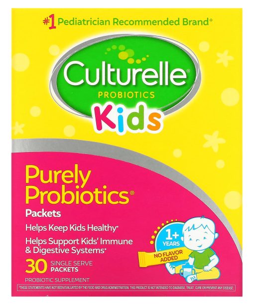 Culturelle, Kids, Purely Probiotics, 1+ Years, Unflavored, 23 mg , 30 Single Serve Packets