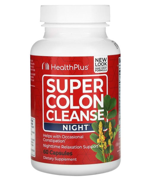 Health Plus, Super Colon Cleanse, Night, 60 Capsules