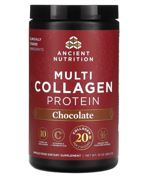 Ancient Nutrition, Multi Collagen Protein, Chocolate, 10 oz (283.2 g)