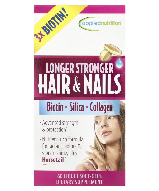 Applied Nutrition, Longer Stronger Hair & Nails®, 60 Liquid Soft-Gels