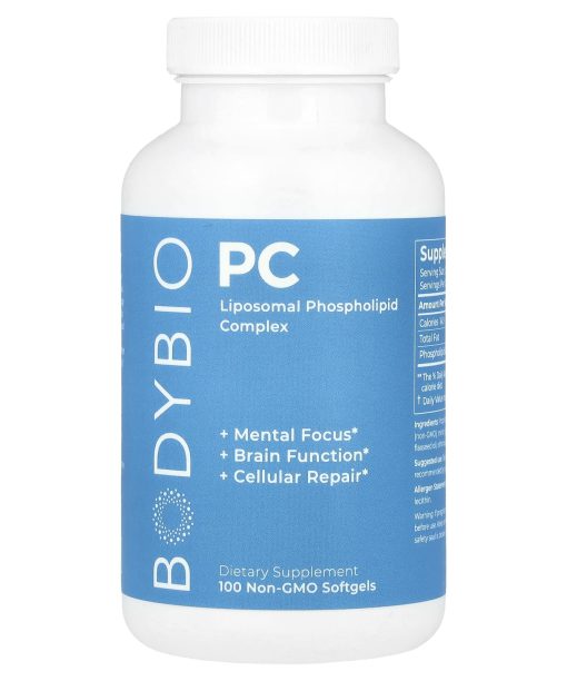 BodyBio, PC, Liposomal Phospholipid Complex, 100 Softgels (650 mg per Softgel)