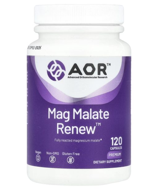 Advanced Orthomolecular Research AOR, Mag Malate Renew™, 120 Capsules