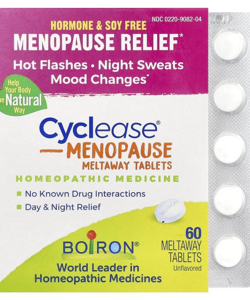 Boiron, Cyclease® Menopause, Unflavored, 60 Meltaway Tablets