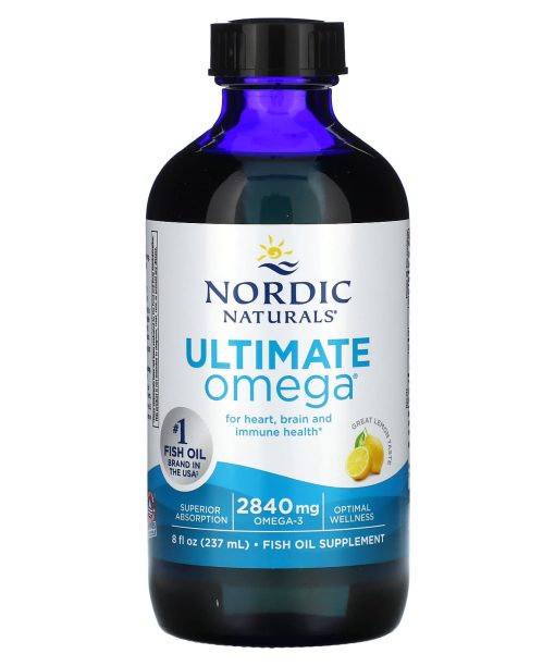 Nordic Naturals, Ultimate Omega, Lemon, 2,840 mg, 8 fl oz (237 ml)