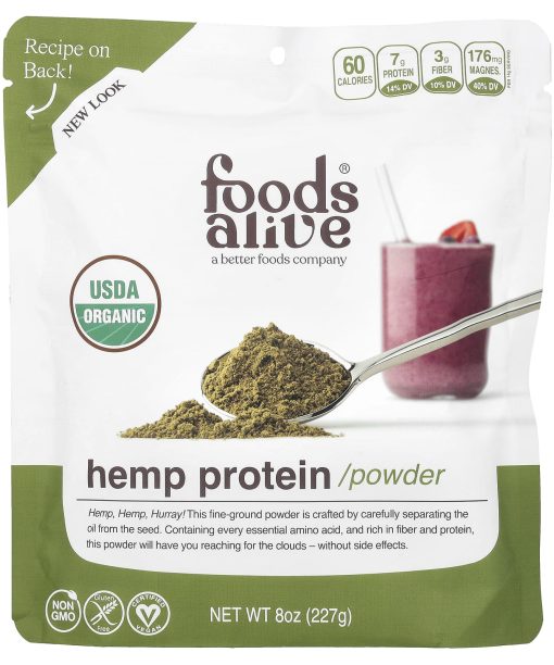 Foods Alive, Organic Hemp Protein Powder, 8 oz (227 g)