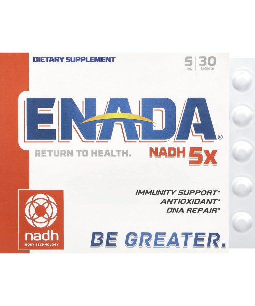 ENADA, NADH 5x, 5 mg, 30 Tablets
