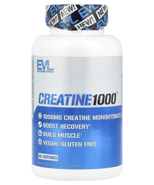 EVLution Nutrition, Creatine1000®, 120 Veggie Capsules (500 mg per Capsule)