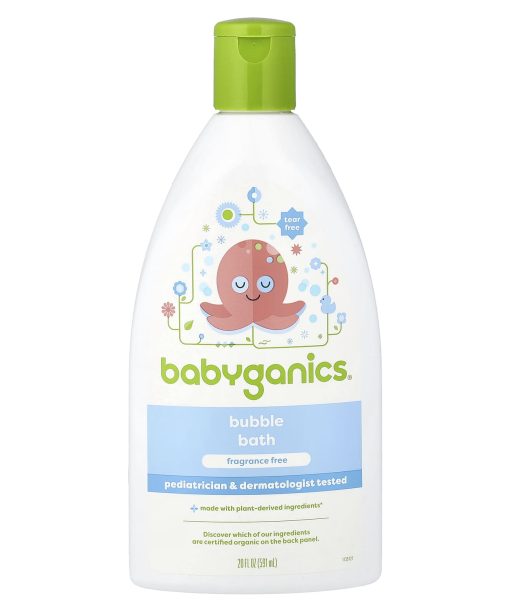 Babyganics, Bubble Bath, Fragrance Free, 20 fl oz (591 ml)