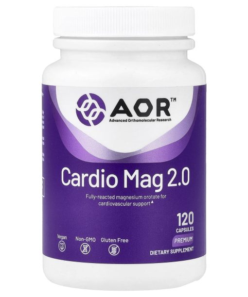 Advanced Orthomolecular Research AOR, Cardio Mag 2.0, 120 Capsules