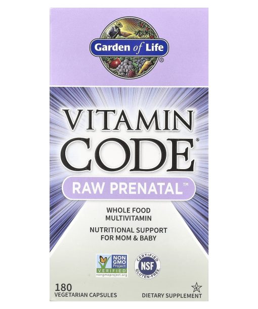 Garden of Life, Vitamin Code®, RAW Prenatal™, 180 Vegetarian Capsules