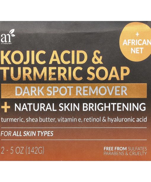 artnaturals, Kojic Acid & Turmeric Bar Soap, For All Skin Types , 2 Bars, 5 oz (142 g) Each