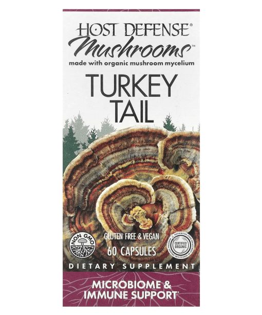 Host Defense, Mushrooms™, Turkey Tail, 60 Capsules (0.5 g per Capsule)
