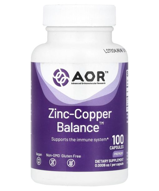 Advanced Orthomolecular Research AOR, Zinc-Copper Balance™, 100 Capsules