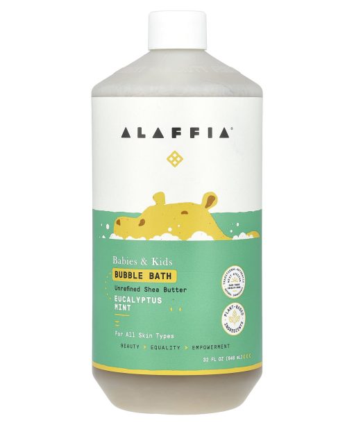 Alaffia, Bubble Bath, Babies & Kids, Eucalyptus Mint, 32 fl oz (946 ml)