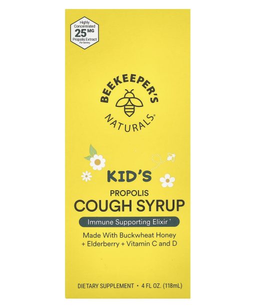 Beekeeper's Naturals, Kid's Propolis Cough Syrup, 4 fl oz (118 ml)