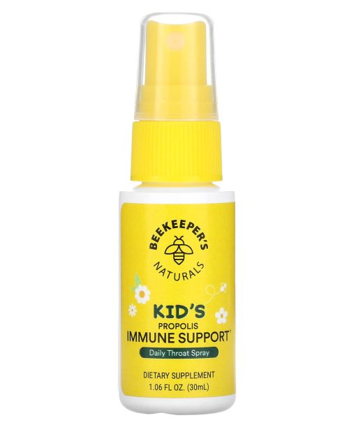 Beekeeper's Naturals, Kids, Propolis Immune Support, Daily Throat Spray, 1 fl oz (30 ml)