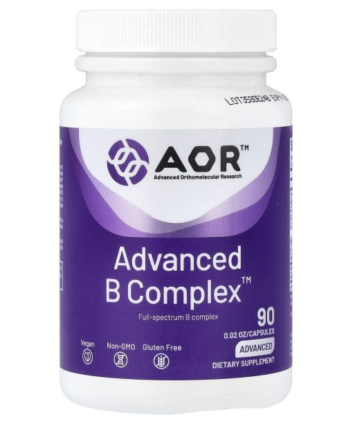 Advanced Orthomolecular Research AOR, Advanced B Complex™, 90 Capsules