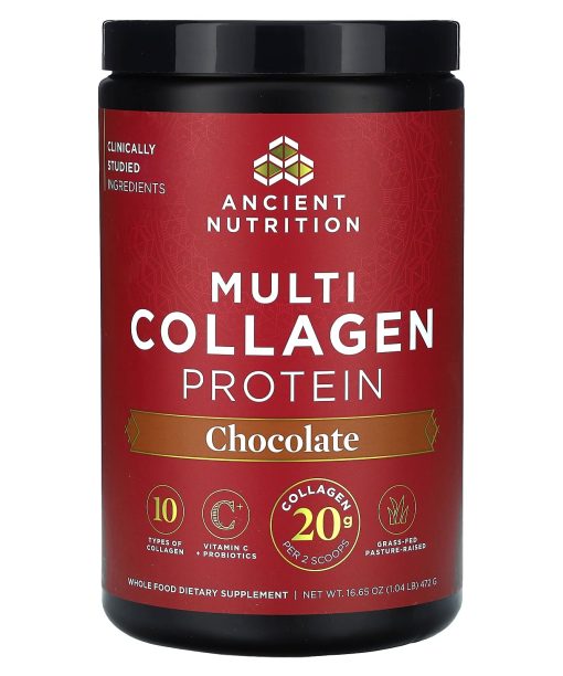 Ancient Nutrition, Multi Collagen Protein, Chocolate, 1.04 lb (472 g)