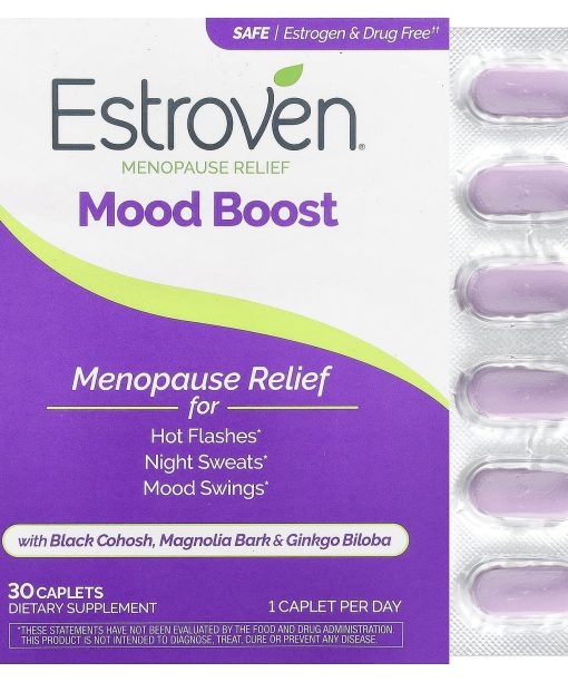 Estroven, Menopause Relief, Mood Boost, 30 Caplets