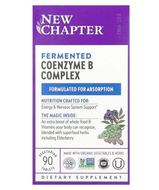 New Chapter, Fermented Coenzyme B Complex, 90 Vegetarian Tablets