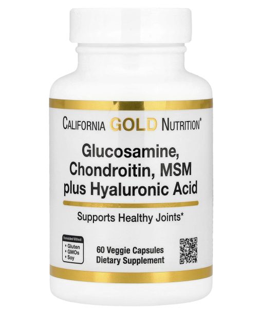 California Gold Nutrition, Glucosamine, Chondroitin, MSM plus Hyaluronic Acid, 60 Veggie Capsules