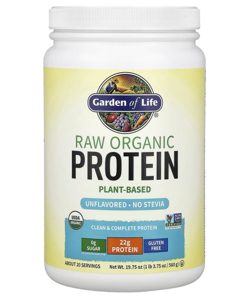 Garden of Life, RAW Organic Protein, Unflavored, 1 lb 3.75 oz (560 g)