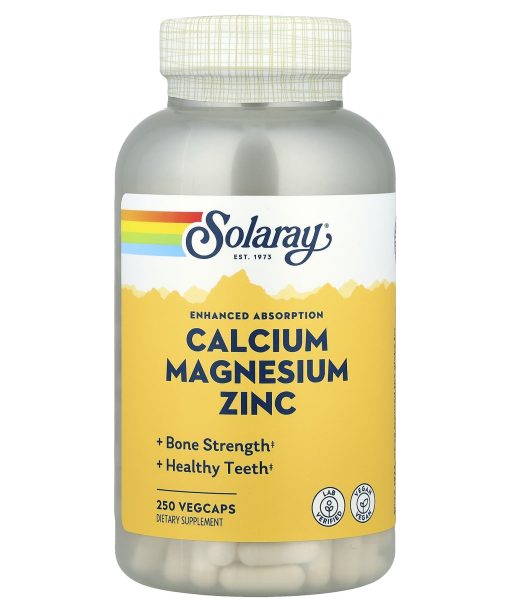 Solaray, Calcium Magnesium Zinc, 250 VegCaps