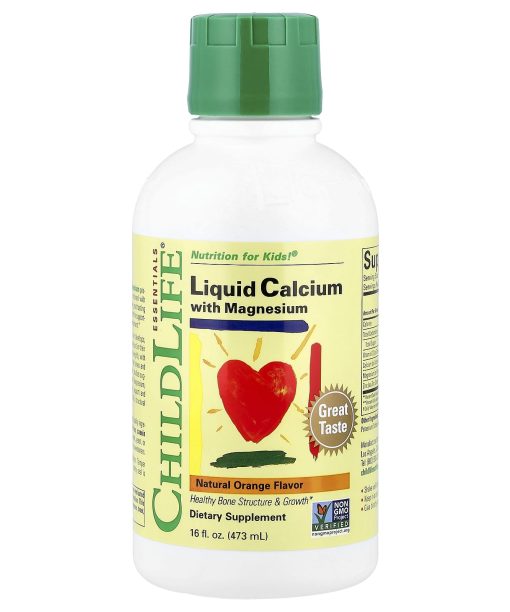 ChildLife Essentials, Essentials, Liquid Calcium with Magnesium, Natural Orange, 16 fl oz (473 ml)