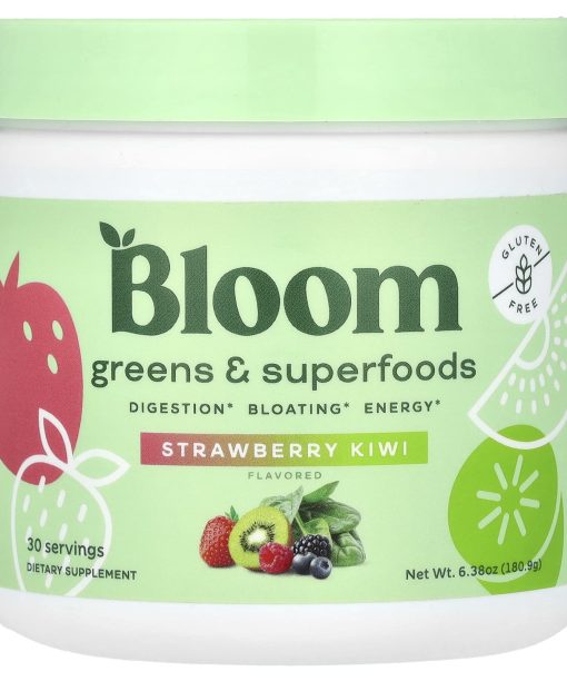 Bloom, Greens & Superfoods, Strawberry Kiwi, 6.38 oz (180.9 g)