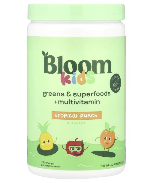Bloom, Kids, Greens & Superfoods + Multivitamin, Tropical Punch, 4.29 oz (121.75 g)
