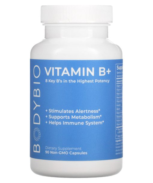 BodyBio, Vitamin B+, 90 Non-GMO Capsules