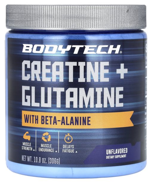 BodyTech, Creatine + Glutamine With Beta-Alanine, Unflavored, 10.8 oz (306 g)