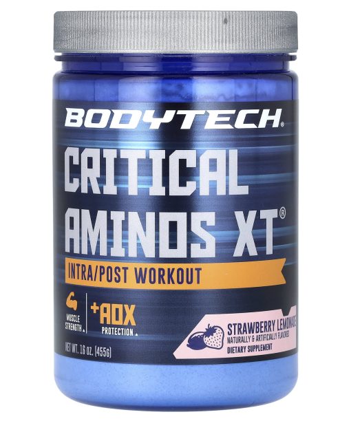 BodyTech, Critical Aminos XT, Intra/Post Workout, Strawberry Lemonade, 16 oz (455 g)