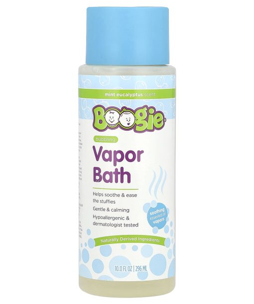 Boogie Wipes, Bubbling Vapor Bath, Mint Eucalyptus, 10 fl oz (296 ml)