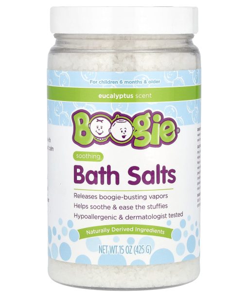 Boogie Wipes, Soothing Bath Salts, Eucalyptus, 15 oz (425 g)