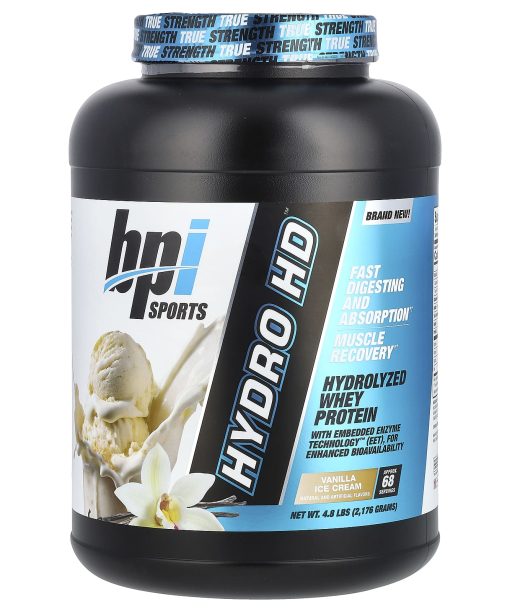 BPI Sports, Hydro HD™, Hydrolyzed Whey Protein, Vanilla Ice Cream, 4.8 lbs (2,176 g)
