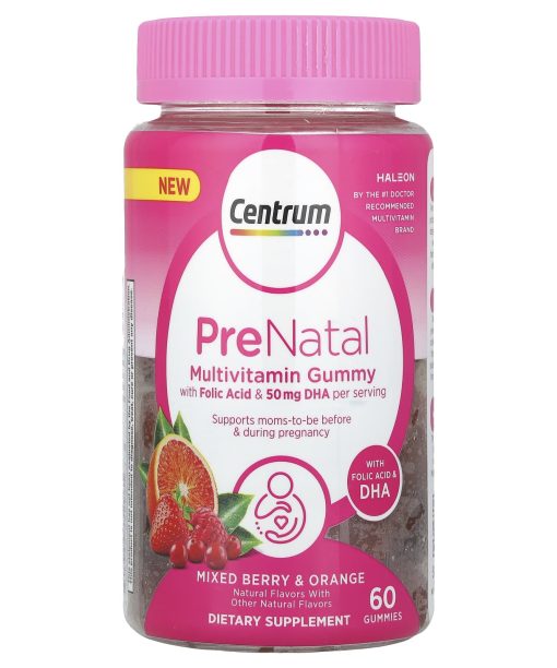 Centrum, PreNatal Multivitamin Gummy, Mixed Berry & Orange, 60 Gummies