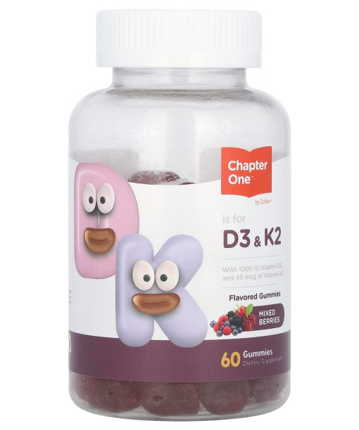 Chapter One, D3 & K2, Mixed Berries, 60 Gummies