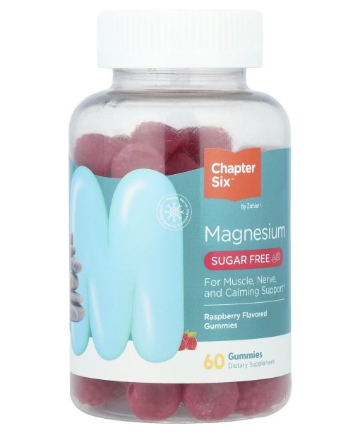 Chapter Six, Magnesium Gummies, Sugar Free, Raspberry, 60 Gummies (100 mg per Gummy)