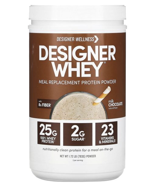 Designer Wellness, Designer Whey, Meal Replacement Protein Powder, Milk Chocolate, 1.72 lb (783 g)
