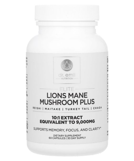 Dr. Emil Nutrition, Elite, Lions Mane Mushroom Plus, 60 Capsules