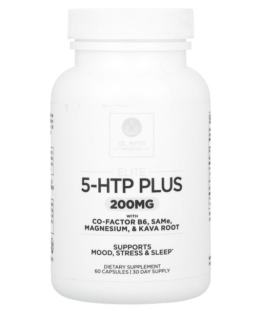 Dr. Emil Nutrition, Elite, 5-HTP Plus with Co-Factor B6, SAMe, Magnesium, & Kava Root, 60 Capsules