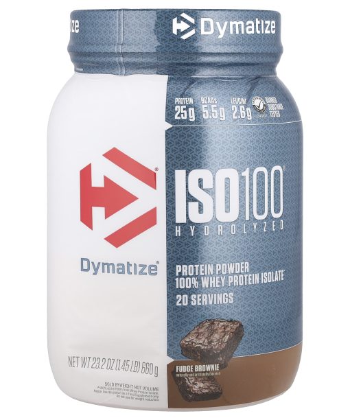 Dymatize, ISO100® Hydrolyzed, 100% Whey Protein Isolate, Fudge Brownie , 1.45 lb (660 g)