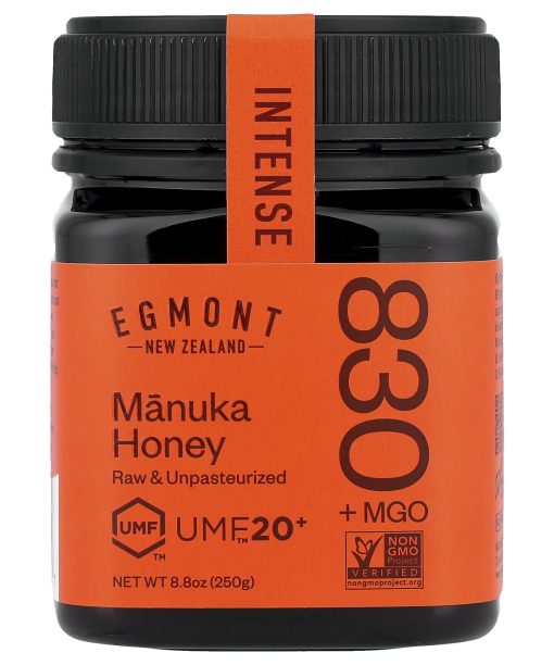 Egmont Honey, Manuka Honey, Raw & Unpasteurized, UMF™ 20+, MGO 830+, 8.8 oz (250 g)